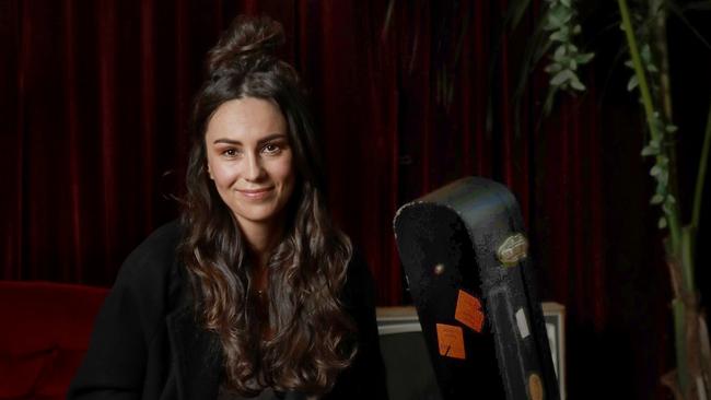 Pop singer-songwriter Amy Shark at Treehouse in Byron Bay, ahead of an extensive regional tour to begin on Friday. Picture: Jane Dempster