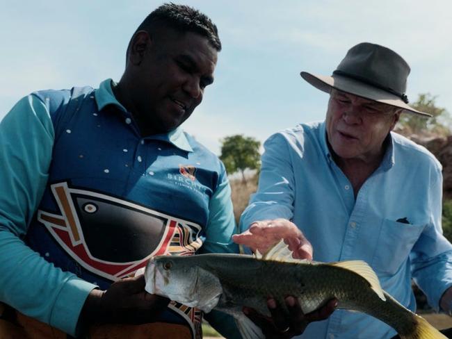 Charles Wooley's Indigenous fishing guide Sam Birch. Who took him on a tour of the Kimberley in WA for Channel Spotlight series. For Charles Wooley col