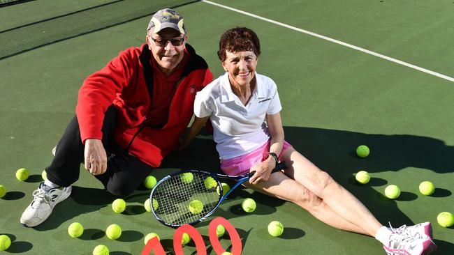 Pauline Fielden with fellow ETKG club member Rick Davies during the club’s 2018 100-year celebrations. Picture: Keryn Stevens