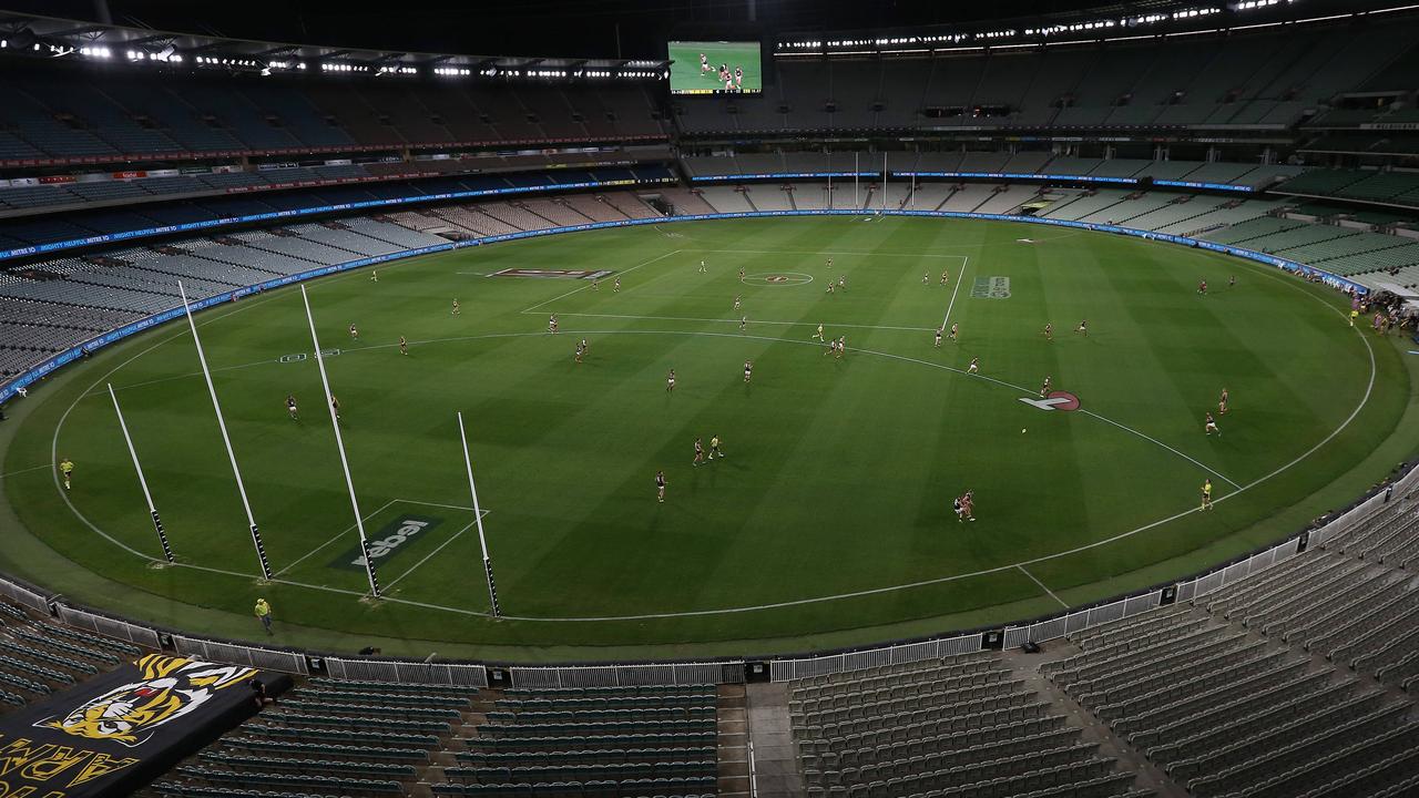 Without fans, it was a weird opening to an AFL season. Picture: Michael Klein