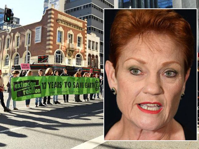 Pauline Hanson wants police to get tough on climate protesters