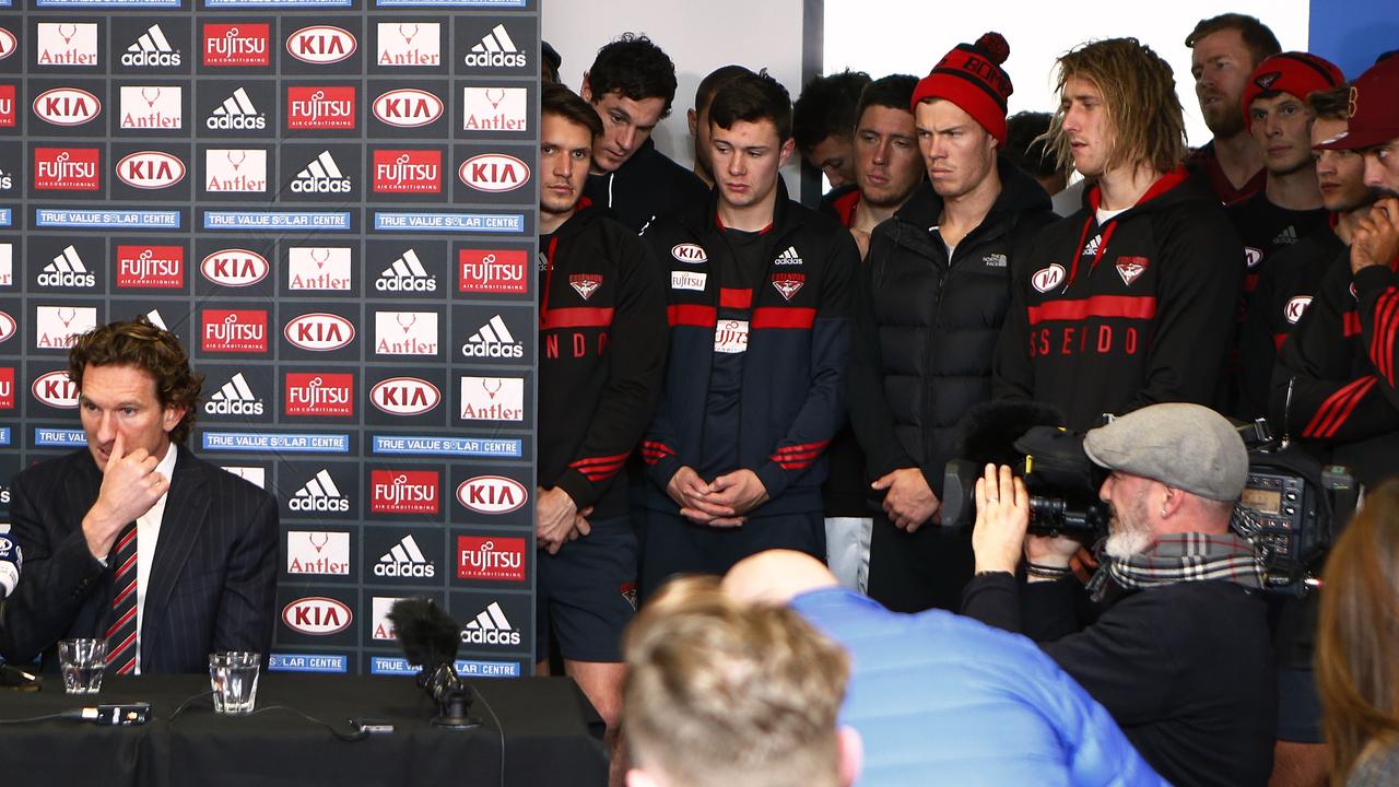 James Hird quit as Essendon coach in 2015. Picture: Wayne Ludbey