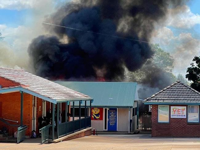 Six classrooms were destroyed at Dubbo South Public School. Picture: Brooke Chandler