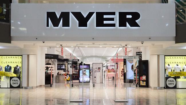 Myer stores will remain closed despite the easing of COVID-19 restrictions in Queensland. Picture: Matt Loxton