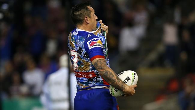 Pearce is focused on performing for the Knights. Image: AAP Image/Darren Pateman