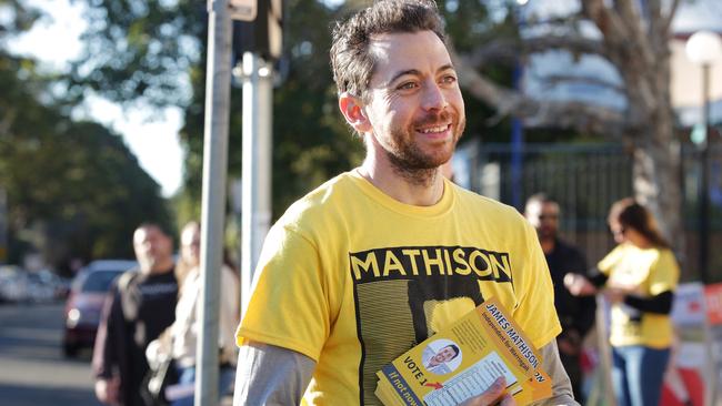 James Mathison voting at St Kevin's school hall.