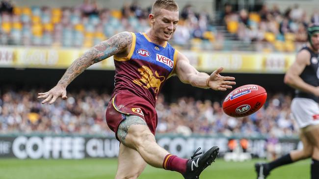 Dayne Beams led from the front for the Brisbane Lions on Saturday. Picture: AAP Image/Glenn Hunt