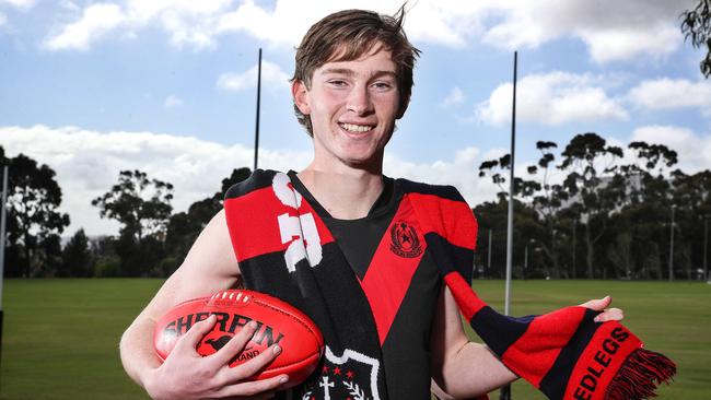 Rostrevor First XVIII defender Max Michalanney is lighting up the field and hopes to follow in his dad Jim’s footsteps with Norwood. Picture: Sarah Reed