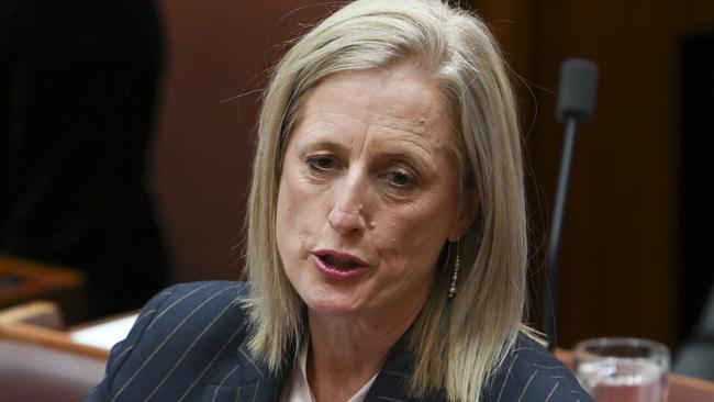 Katy Gallagher has called the Greens “out of control” after their latest move. Picture: NewsWire / Martin Ollman