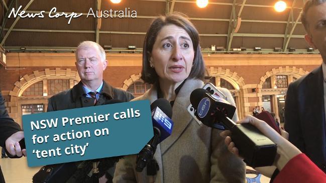 NSW Premier says she plans to take action over 'tent city'