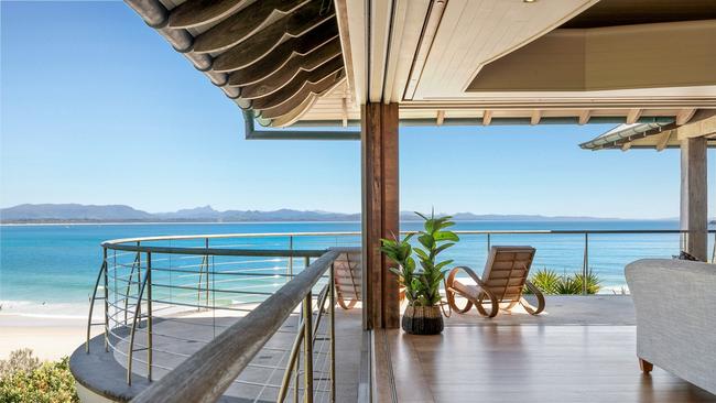 This home at Wategos beach has reportedly sold for a record-breaking $22 million.