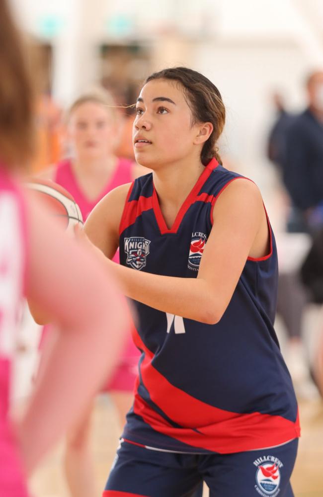 Hillcrest Christian College's Layla-J Cameron. Picture: Basketball Queensland