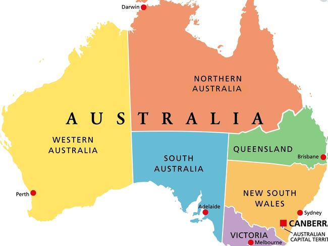 New Aussie map divides. Picture: Reddit