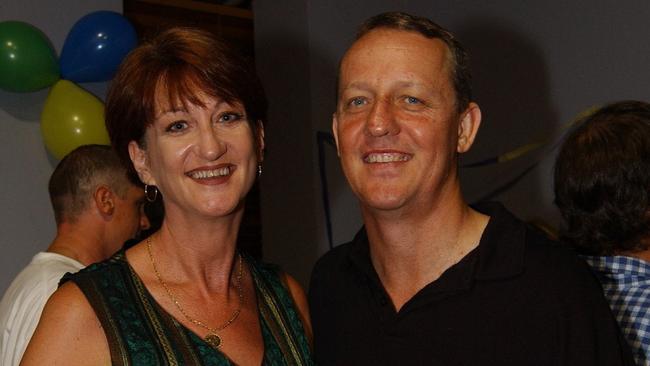 Diane and Ross Clarke at the Official Opening of Coral Sea Skydivers new shop at 181 Flinders Street East Pic Bryan Lynch GT145005
