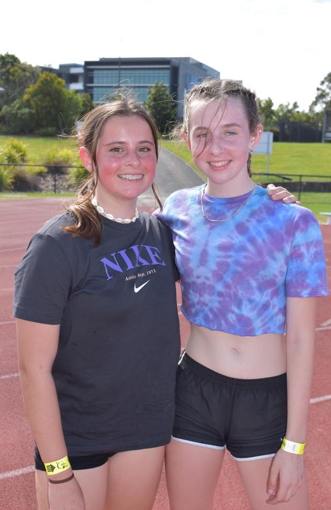 Gemma Arnold and Jessica Peck at the Sunshine Coast Relay for Life 2022.