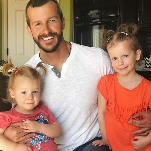 Chris Watts with his daughters, Bella and Celeste. Picture: Instagram