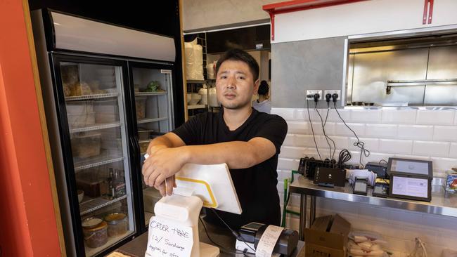 Chillilulu owner Bofei Hou’s business was broken into on Wednesday morning. Picture: Kelly Barnes