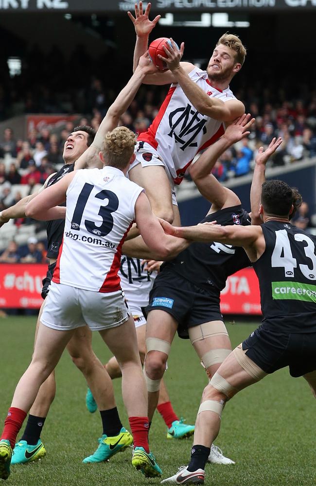 Jack Watts started well for Melbourne. Picture: Wayne Ludbey