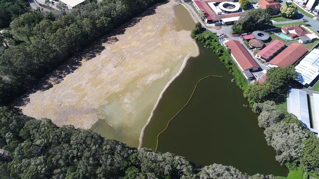 The last corner of the lake as the fill started. Picture Glenn Hampson.