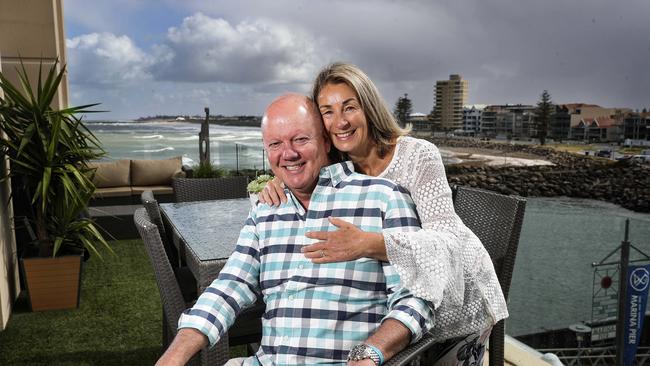 John Riddell at home with his wife Heather. Picture Sarah Reed