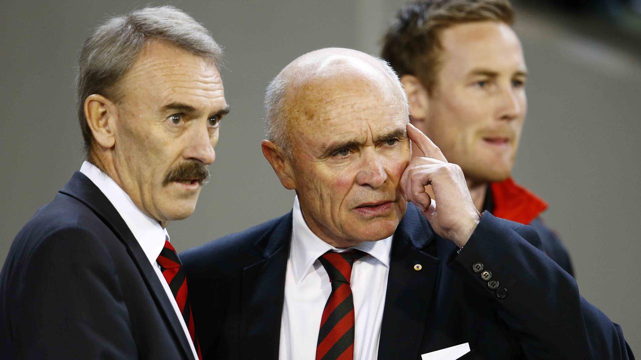 Essendon chairman Paul Little and CEO Ray Gunston in 2013.