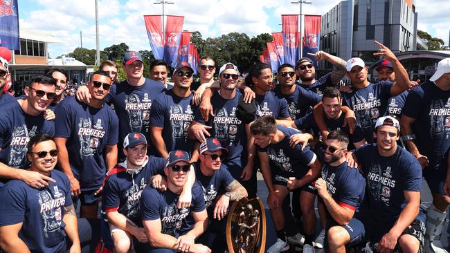 The Roosters got a rousing reception from fans at Moore Park. Picture: Justin Lloyd