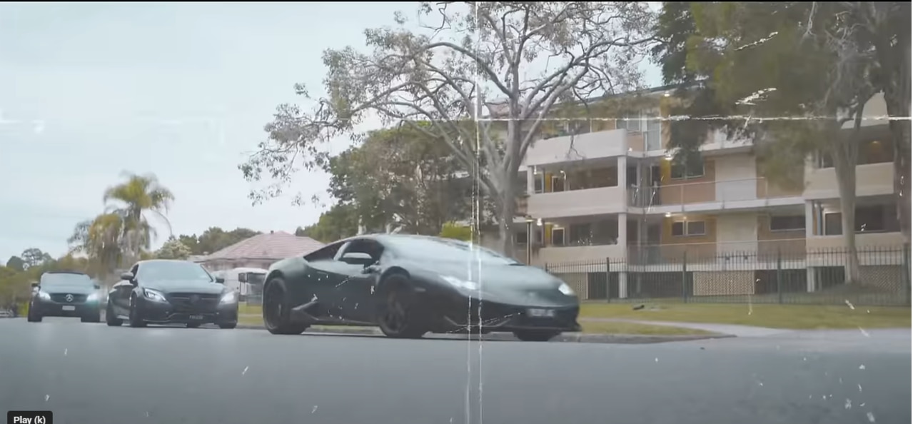 The drill rap videos featured luxury cars. Picture: Supplied