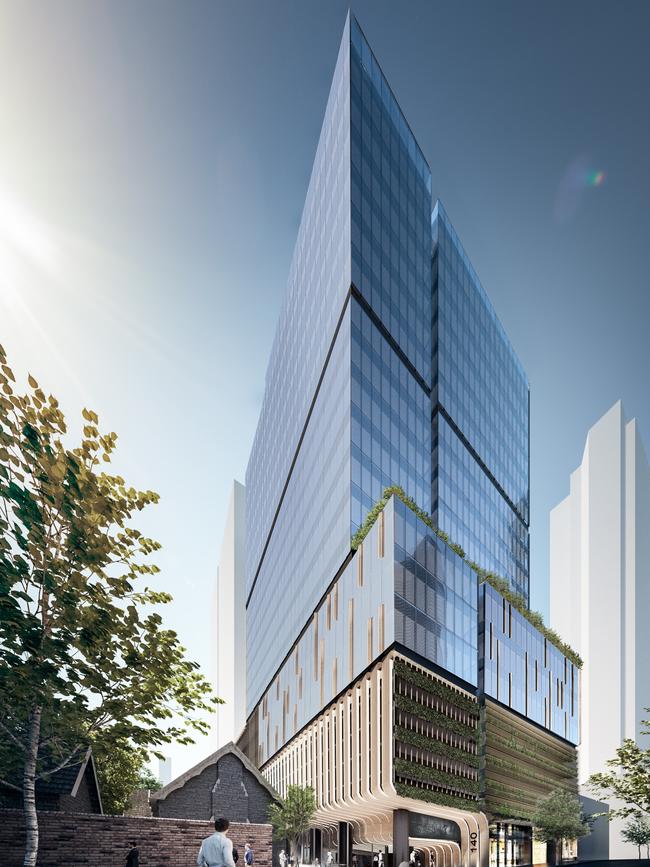 Artist’s image of the office tower to be built at Wesley Place.