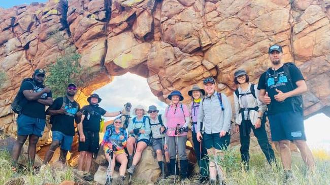 The Larapinta Trail walkers. Picture: Supplied