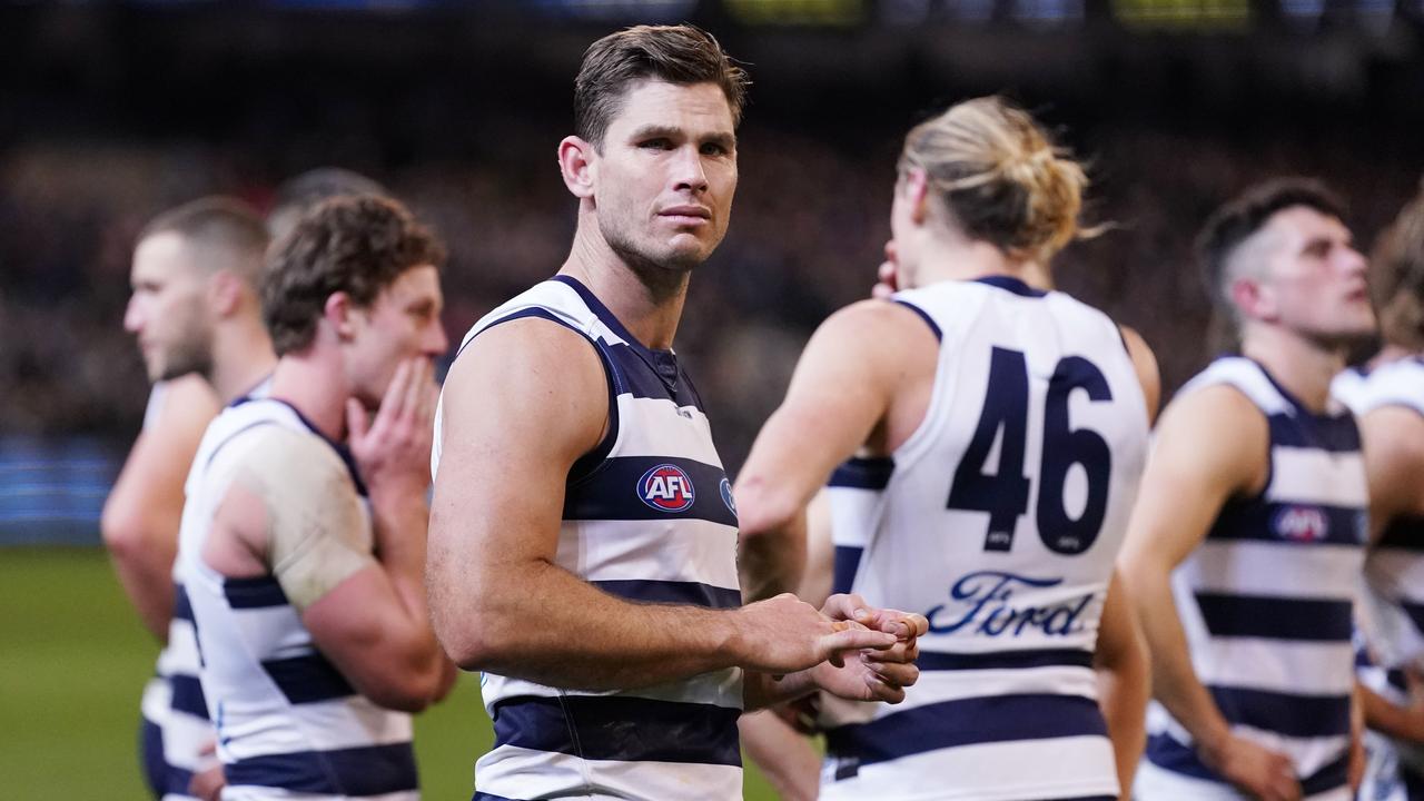 Tom Hawkins’ Geelong lost to Collingwood — and face a tough task against West Coast.