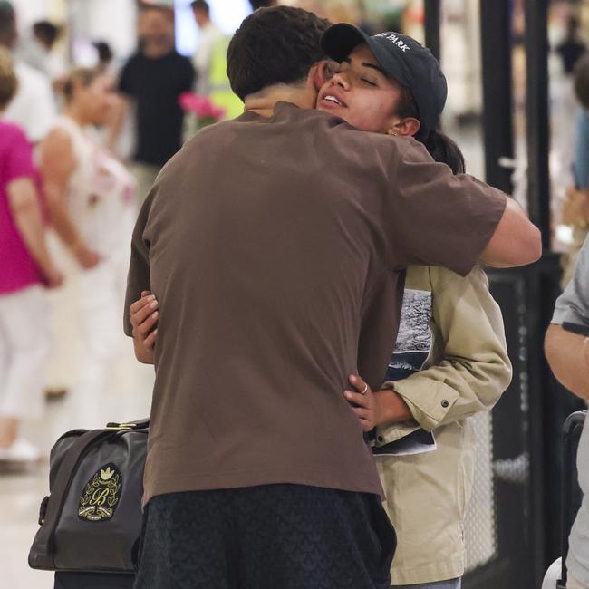 The pair were unexpectedly spotted at Sydney Airport. Picture: Media Mode.