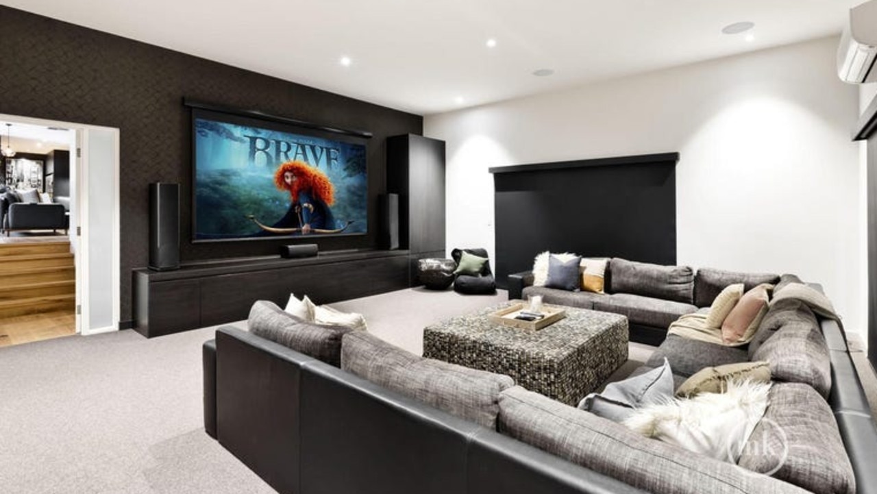 The lounger room is perfect for a movie night.