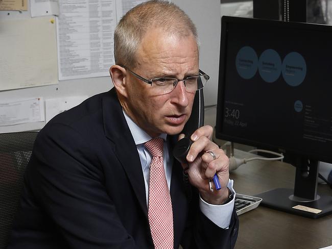 NORTH SHORE TIMES ONLY. SEE EDITOR TIM MCINTYRE FOR PERMSIION TO USE. Federal Arts Minister and Member for Bradfield Paul Fletcher in his Lidfield electoral office. Picture: John Appleyard