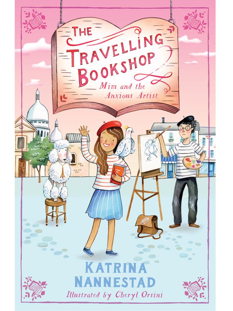 Ooh la la – a beret, a paint brush and a striped shirt and you are ready to inspire as Katrina Nannestad’s Anxious Artist. Picture: HarperCollins/supplied