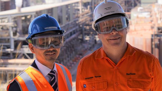 General Manager of H2 Business Department at Sumimoto, Ko Watanabe and Armando Torres.