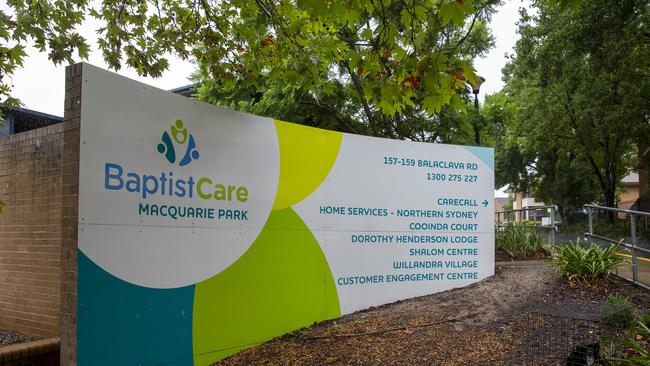 The university is located next to the aged care home.