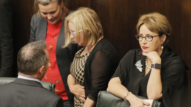 Sue Hickey crossed the parliamentary floor to vote with Labor and the Greens over the proposed changes to the Anti-discrimination Act. Picture: MATHEW FARRELL