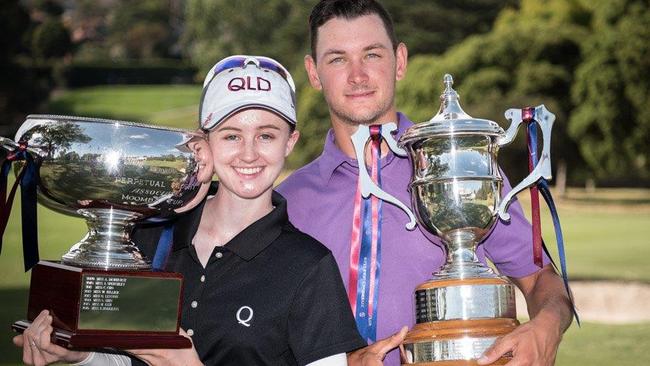 Dylan Perry and Karis Davidson claim the biggest prize in amateur golf ...