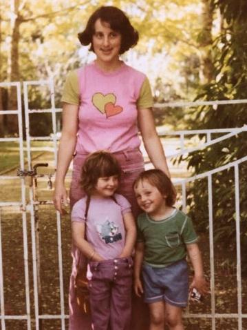 Marion Barter and her two children Sally and Owen. Picture: Supplied by the family