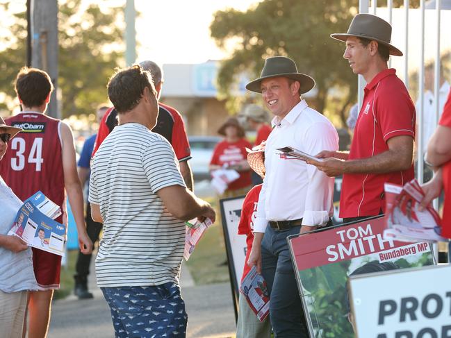 Premier Steven Miles does some pre polling at Bundaberg Uniting Church, Bundaberg. Pics Adam Head