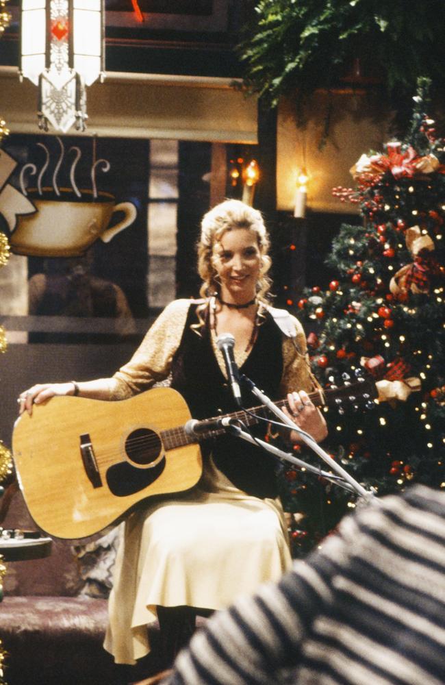 Lisa Kudrow as Phoebe in Central Perk in Friends. Picture: Getty Images