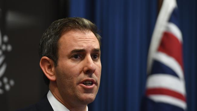 Shadow Treasurer Jim Chalmers is seen during a press conference in Brisbane, Tuesday, June 4, 2019. Mr Chalmers commented on the Reserve Bank's decision to lower the cash rate to 1.25% (AAP Image/Dan Peled) NO ARCHIVING