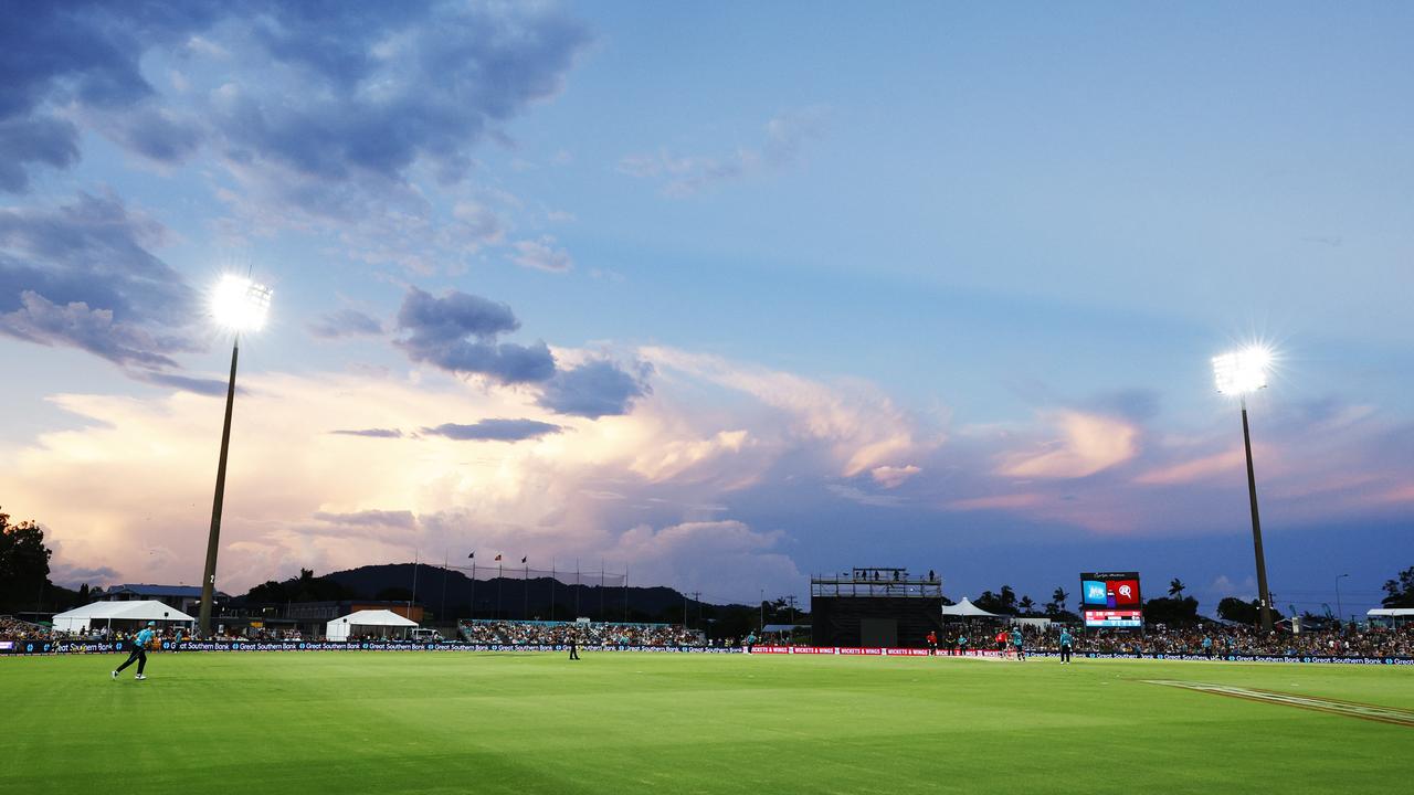 Cazalys Stadium could host cricket matches in the 2032 Brisbane Olympics, Member for Cairns Michael Healy says. The Big Bash League Twenty20 cricket match between the Brisbane Heat and the Melbourne Renegades at Cazalys Stadium. Picture: Brendan Radke