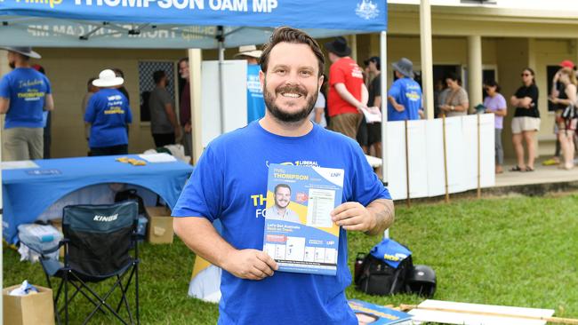 LNP Phil Thompson at the Greenwood Park Sporting Complex in Townsville. Picture: Shae Beplate.