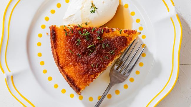 Pear and thyme cake by Elizabeth Hewson. Photo: Nikki To / TWAM