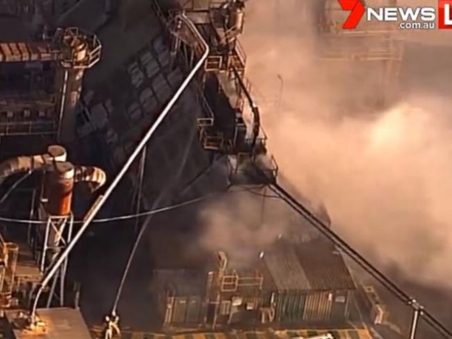 A saw mill in Caboolture has been engulfed in flames after a fire broke out earlier this afternoon.