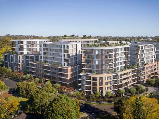 Buildings in Castle Island, a $300 million residential development.