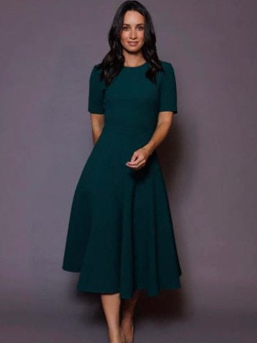 The classy Karen Gee dress retails for $1,600.