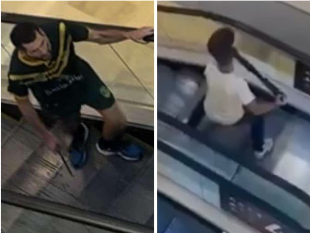 A man with a knife was seen inside Westfield Bondi Junction. Picture: Twitter