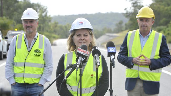 Anna Zycki Regional director north for Transport for NSW addresses the media before the opening of the Glenugie to Tyndale bypass. Photo: Tim Jarrett